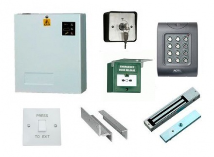 Access Control Kit K2: Keypad, Magnetic Lock, Exit Switch, PSU, Keyswitch, Breakglass