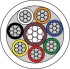 CQR 8 Core Screened White CCA Cable 100 metres