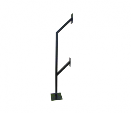 Lorry dual-height goose neck post, black