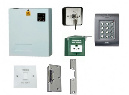 Access Control Kit K2LR: Keypad, Lock Release, Exit Switch, PSU, Keyswitch, Breakglass
