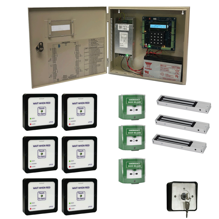 Complete Interlock Kit for 3 Doors Access Control & Automatic Door ...