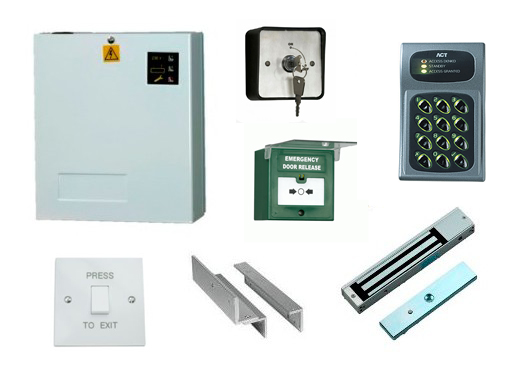 Access Control Kit K3: Keypad, Magnetic Lock, Exit Switch, PSU, Keyswitch, Breakglass