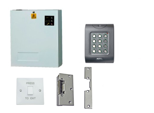 Access Control Kit K1LR: Keypad, Lock Release, Exit Switch & Power Supply