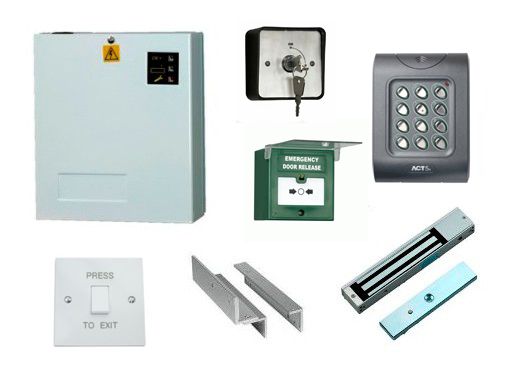 Access Control Kit K2: Keypad, Magnetic Lock, Exit Switch, PSU, Keyswitch, Breakglass