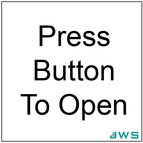 Custom 'Press Button To Open Gate' Sign - Laminated Acrylic Plaque For Electric Auto Gates
