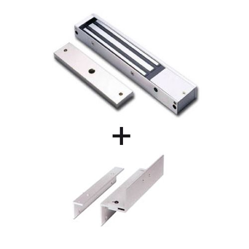 Magnetic Door Lock Maglock Slimline Monitored Brackets