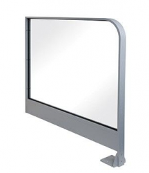900mm Glazed Safety Barrier - RAL finish 9006